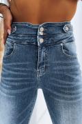 Ciemnoniebieskie spodnie damskie jeansowe TATI