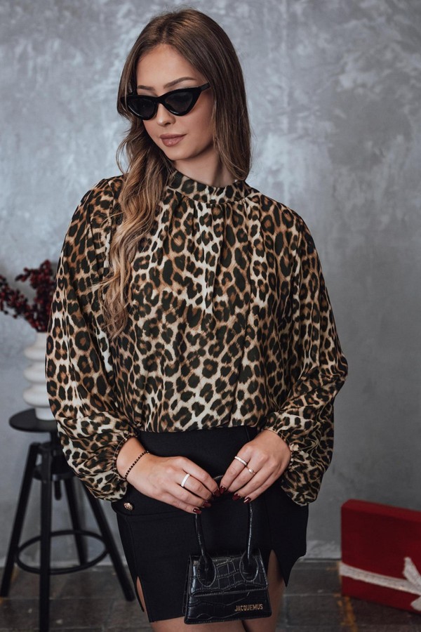 Bluzka damska oversize LEOPARDY w panterkę