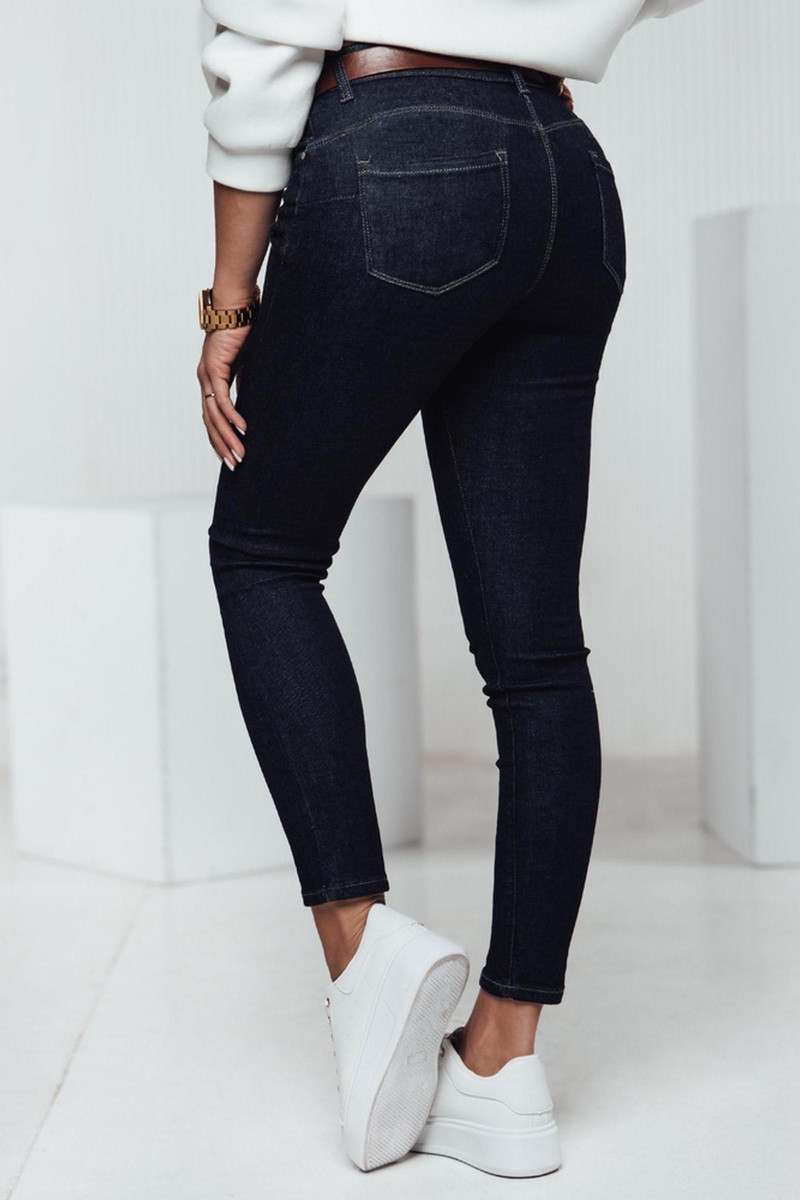 Spodnie damskie jeansowe JEANLINE skinny z paskiem