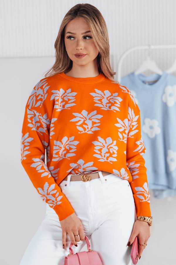 Sweter damski SWEET BUNNY pomarańczowy