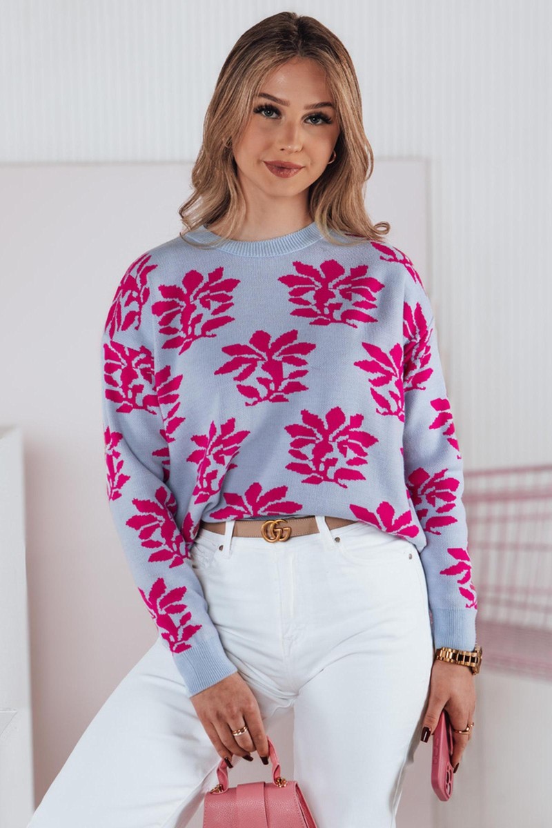 Sweter damski SWEET BUNNY błękitny