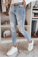 Spodnie damskie jeansowe skinny DEMISTYLE niebieskie