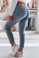 Spodnie damskie jeansowe slim fit FITONIC niebieskie