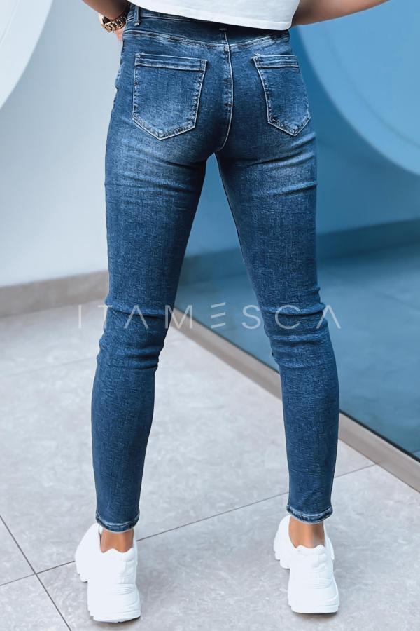 Niebieskie damskie spodnie jeansowe skinny STELLA