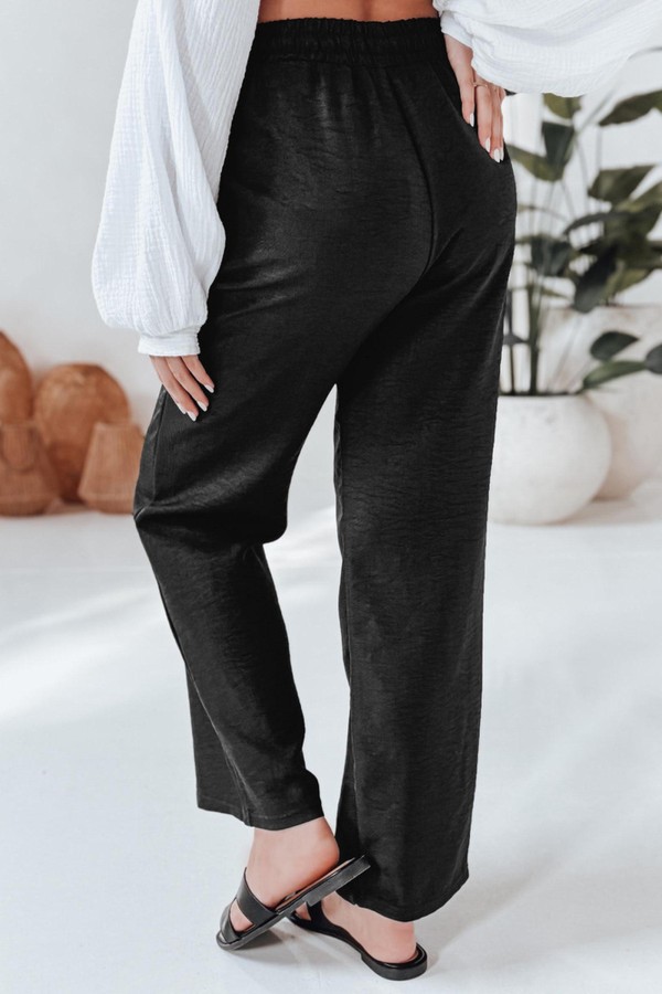 Spodnie damskie casualowe wide leg LOVETRIP czarne