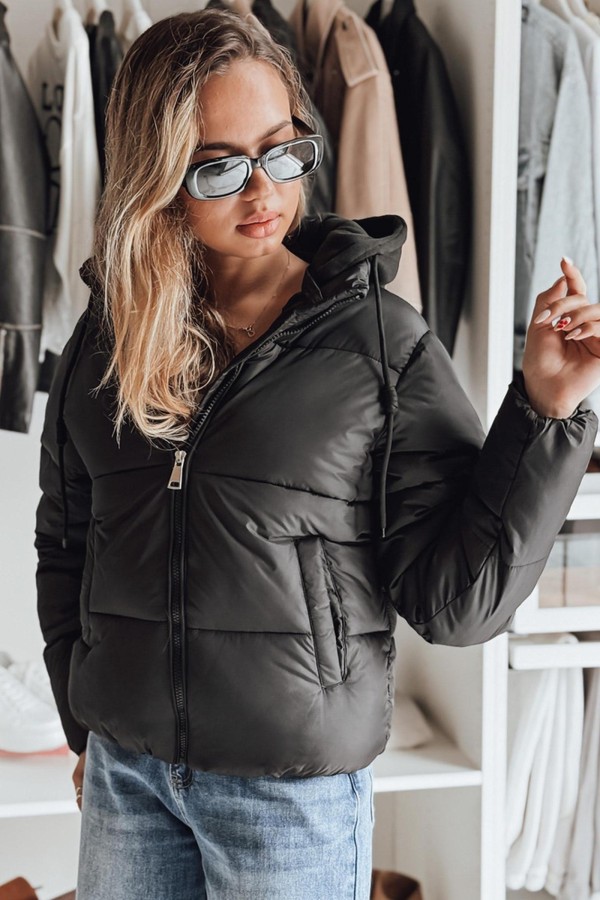 Kurtka damska zimowa krótka GLAMVO puchowa z...