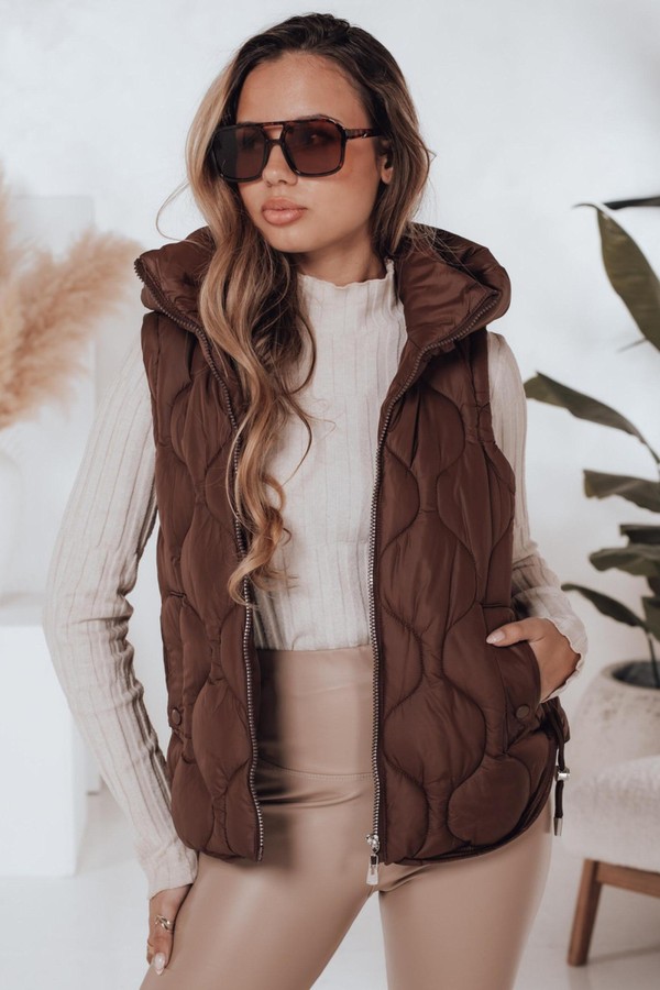 Kamizelka damska pikowana z kapturem MISSVEST...