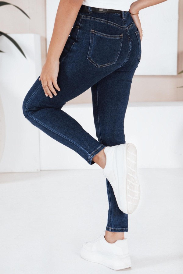 Jeansy damskie skinny granatowe