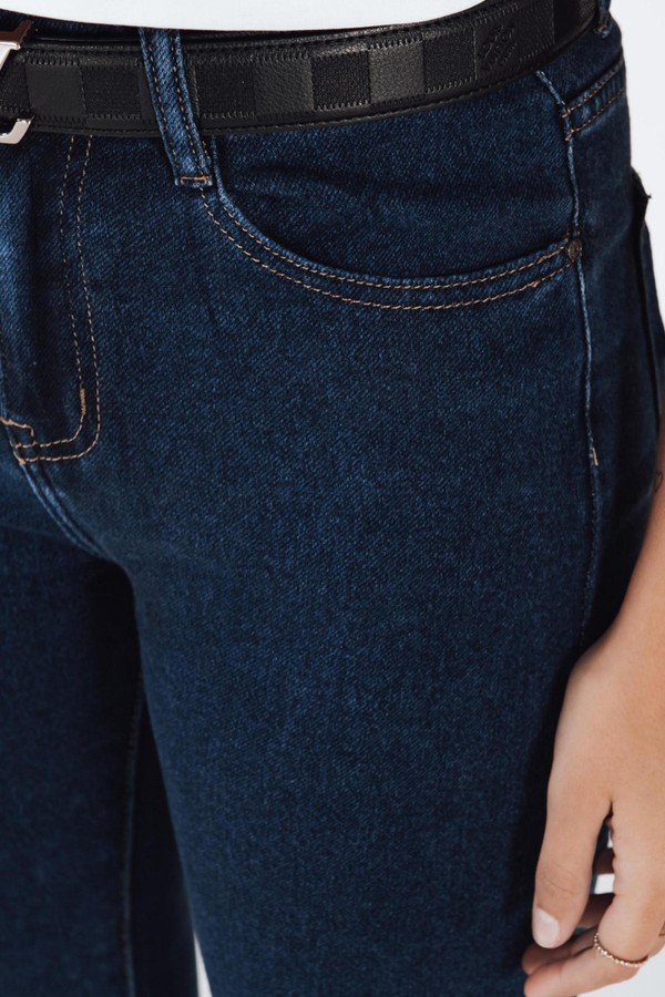 Jeansy damskie skinny granatowe