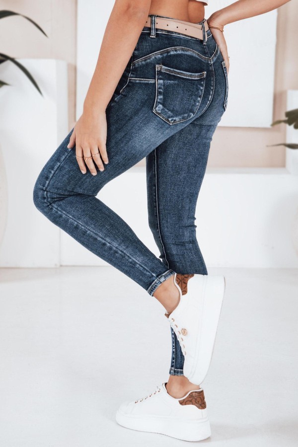 Jeansy damskie push up niebieskie