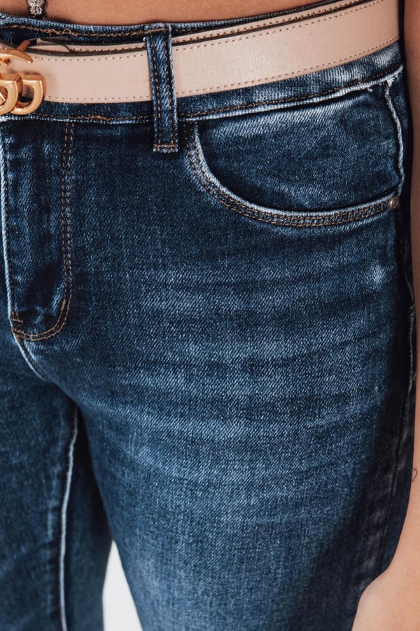 Jeansy damskie push up niebieskie