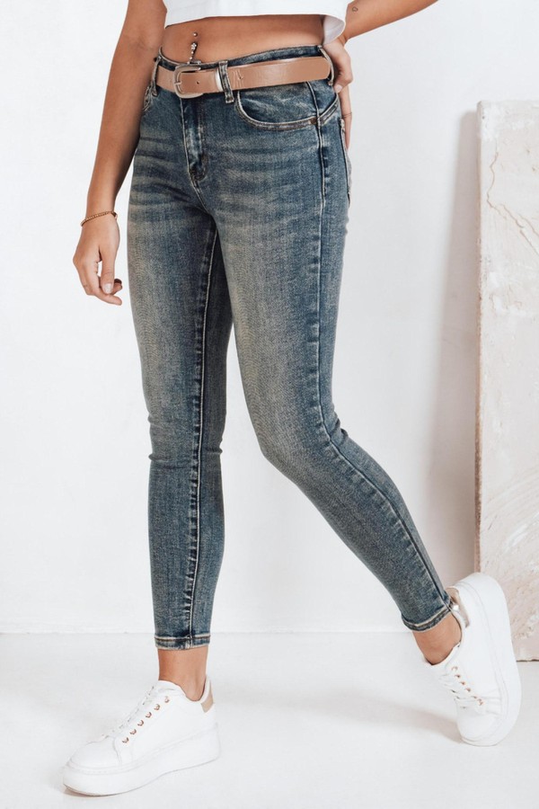 Jeansy damskie skinny push up niebieskie
