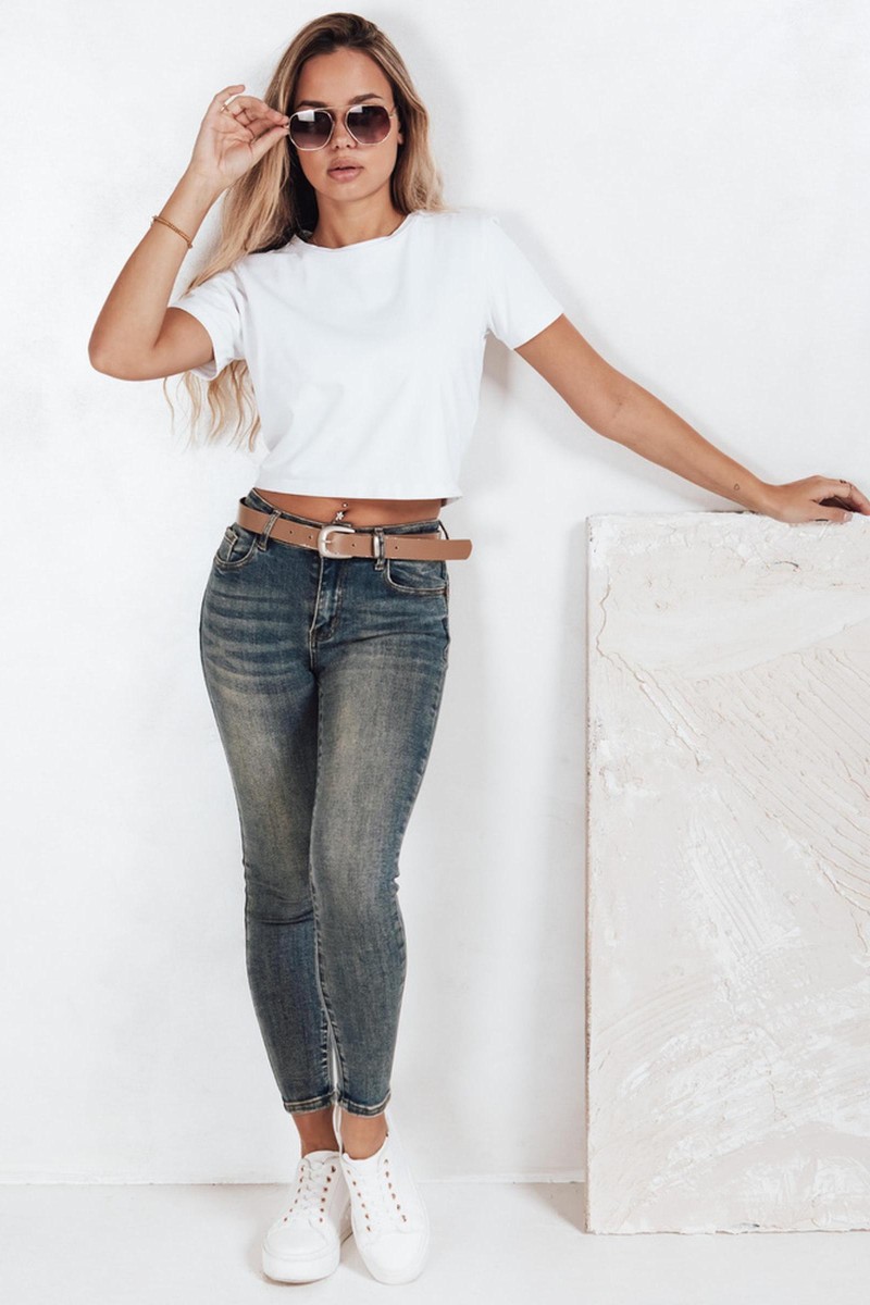 Jeansy damskie skinny push up niebieskie