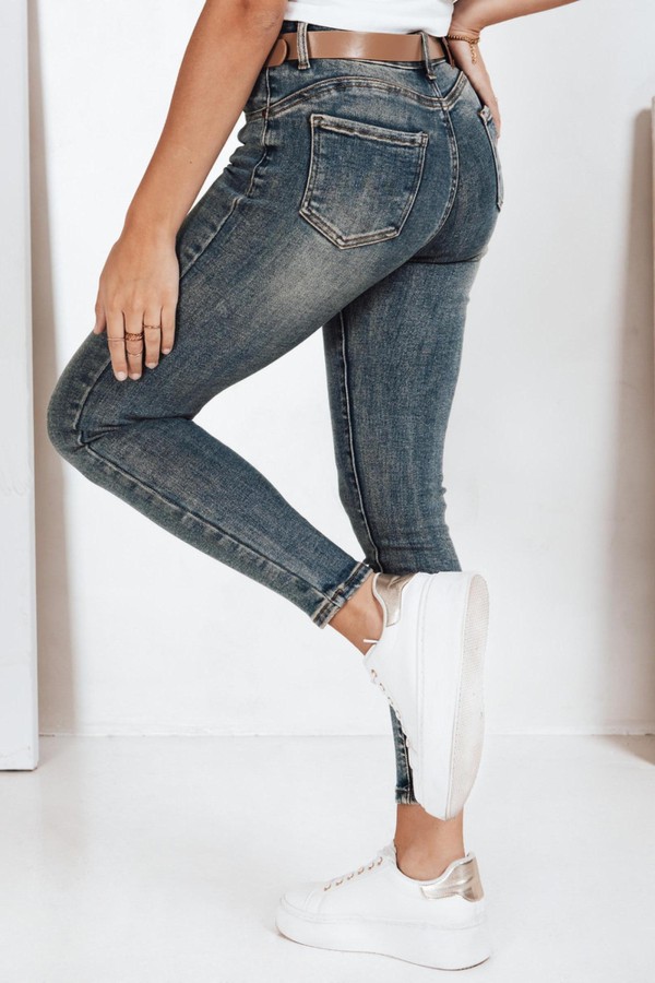 Jeansy damskie skinny push up niebieskie