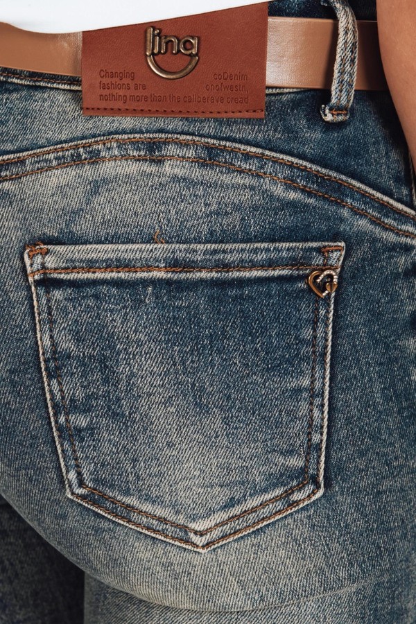 Jeansy damskie skinny push up niebieskie