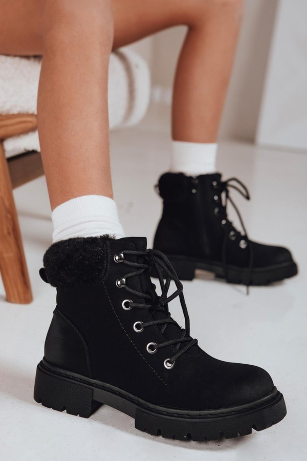 Trapery damskie ocieplane czarne