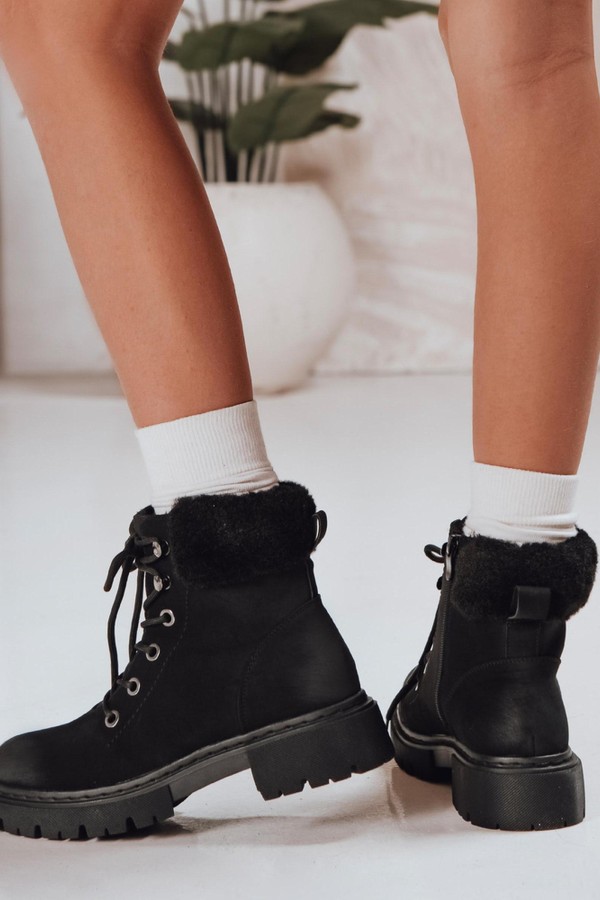 Trapery damskie ocieplane czarne