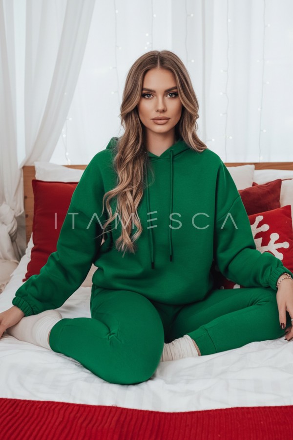 Komplet damski dresowy KSENIIA PREMIUM zielony