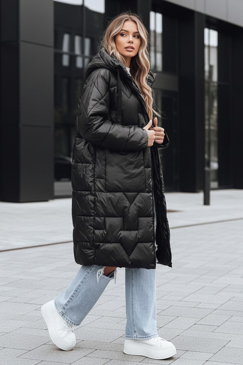 Kurtka damska zimowa oversize czarna