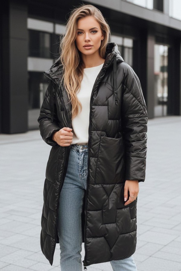 Kurtka damska zimowa oversize czarna