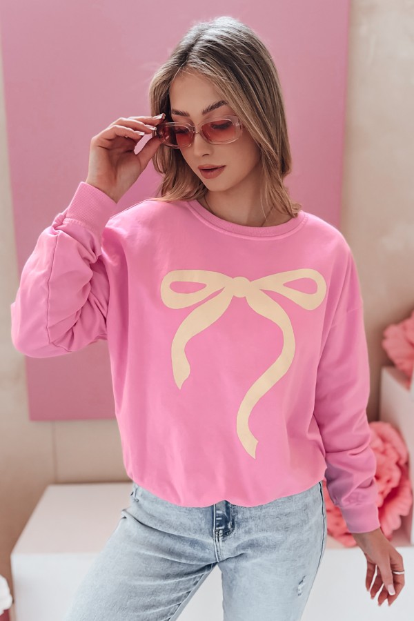 Bluza damska one size oversize SOFTTIE różowa
