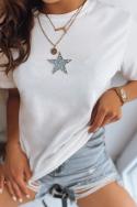 T-shirt damski STAR POWDER ecru