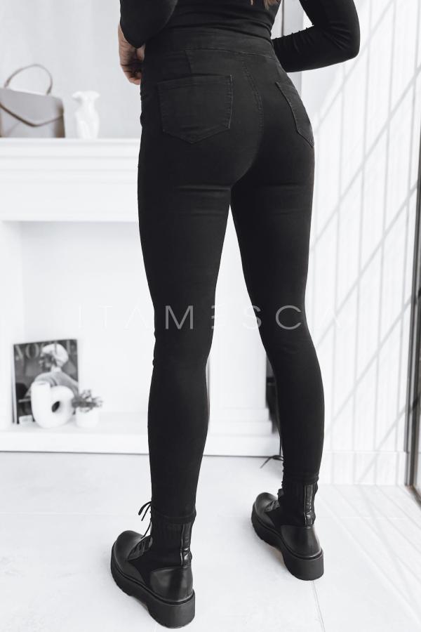 Spodnie damskie jeansowe SKULL czarne