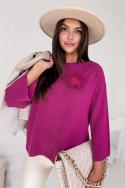 Sweter damski oversize AMBROSIA różowy