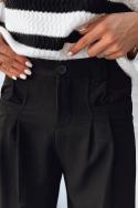 Spodnie damskie wide leg HAZE czarne