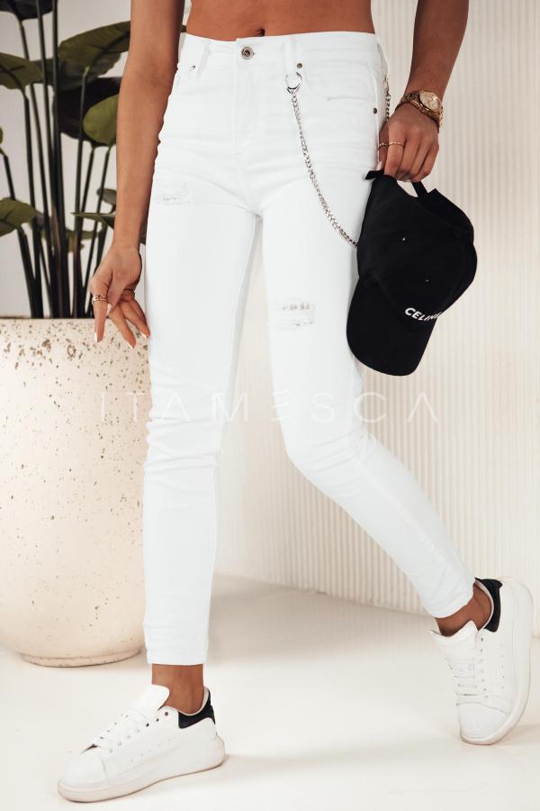 Białe jeansy damskie ALEX