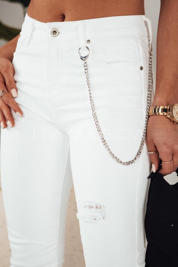 Białe jeansy damskie ALEX