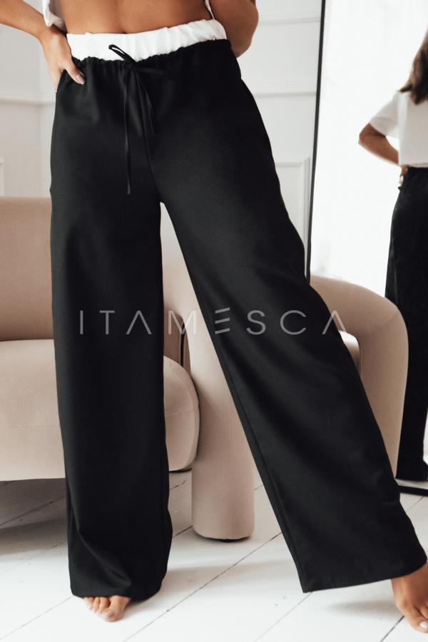 Spodnie damskie wide leg THAMI czarne