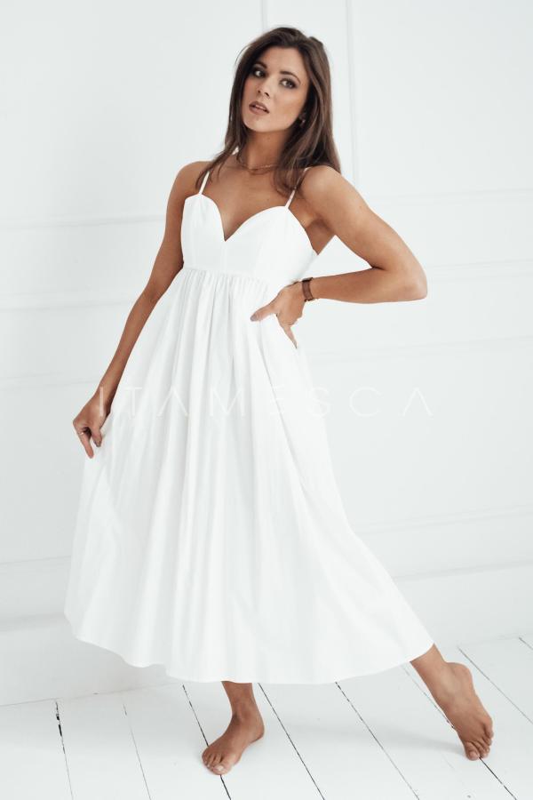 Sukienka midi ELIENE biała
