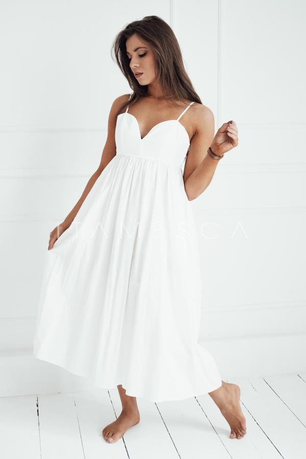 Sukienka midi ELIENE biała