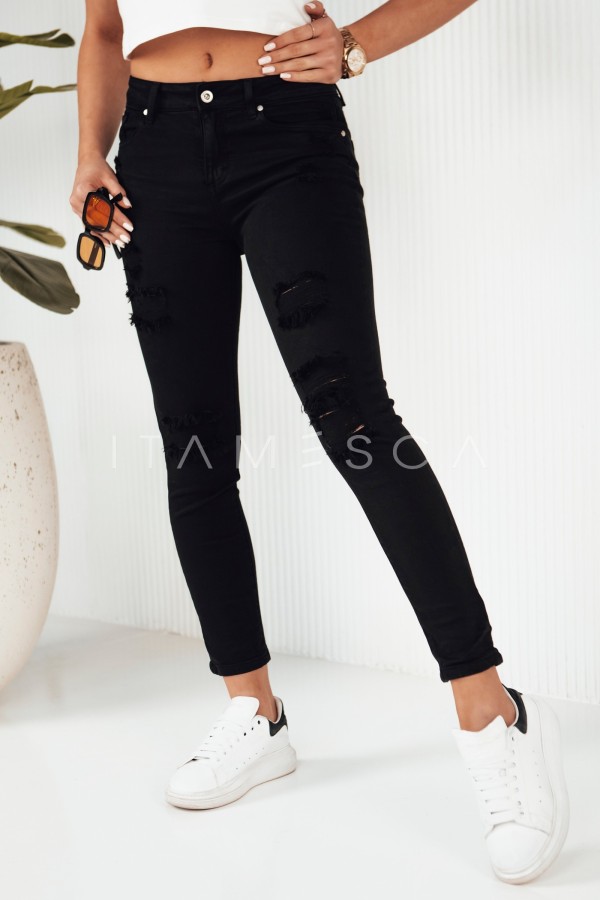 Spodnie jeansowe damskie MOLI czarne