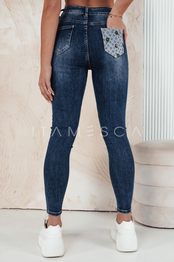 Spodnie damskie jeansowe LACOY niebieskie