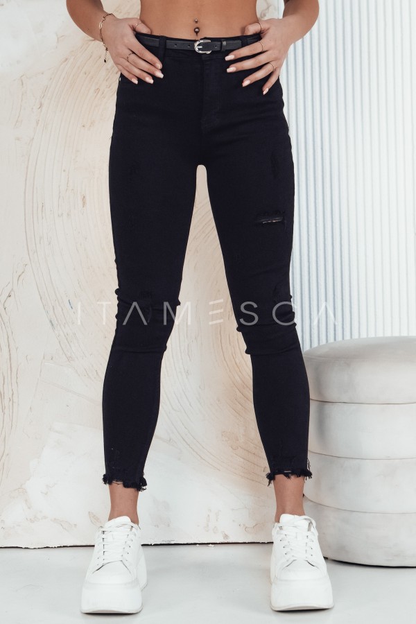 Spodnie damskie jeansowe FALIA czarne