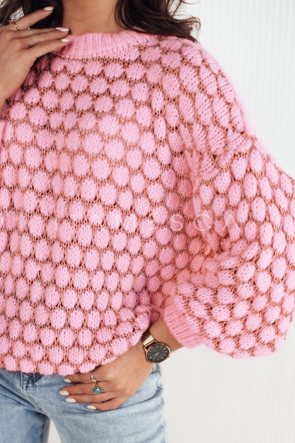 Sweter damski oversize BUGGER różowy