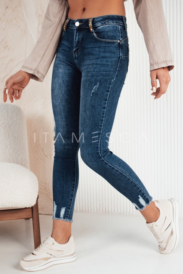 Spodnie damskie jeansowe NULES niebieskie