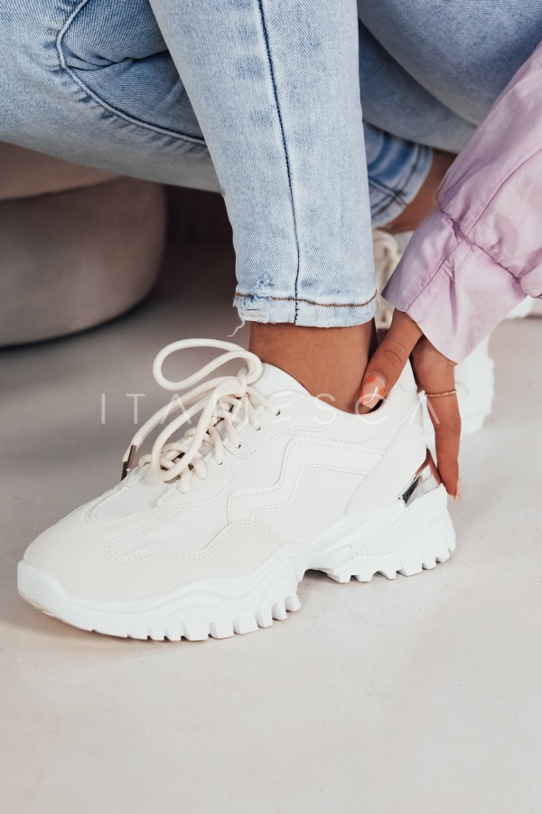 Sneakersy damskie PERNES białe