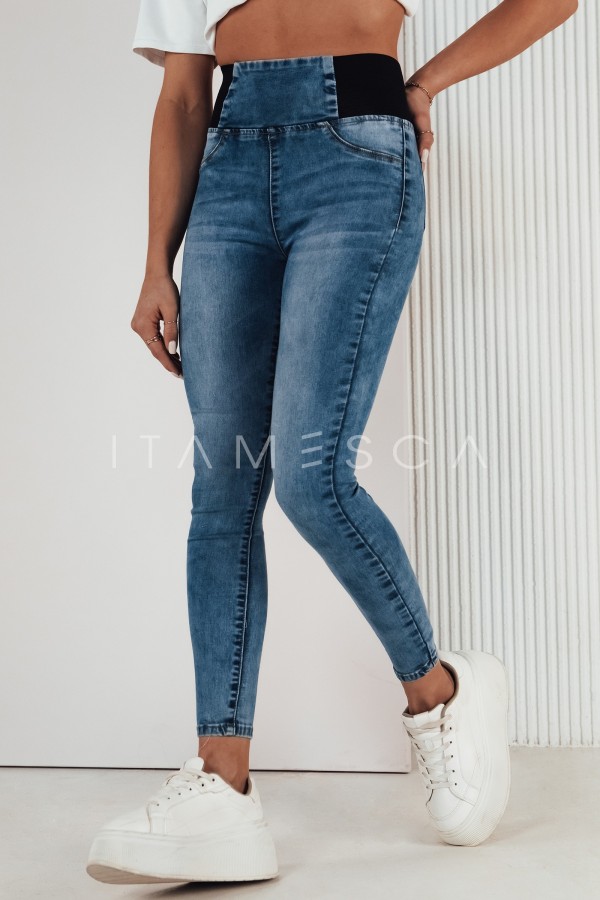 Spodnie damskie jeansowe LEITZA niebieskie