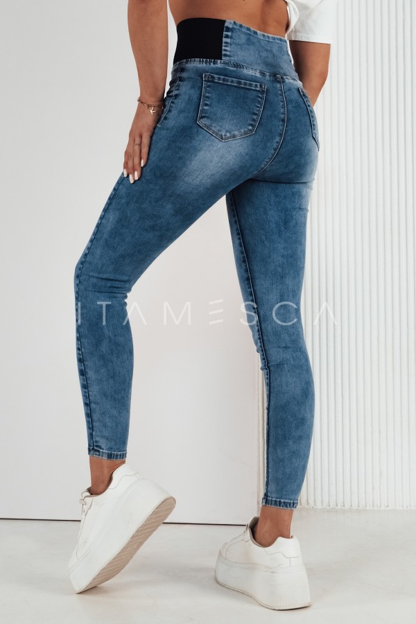 Spodnie damskie jeansowe LEITZA niebieskie