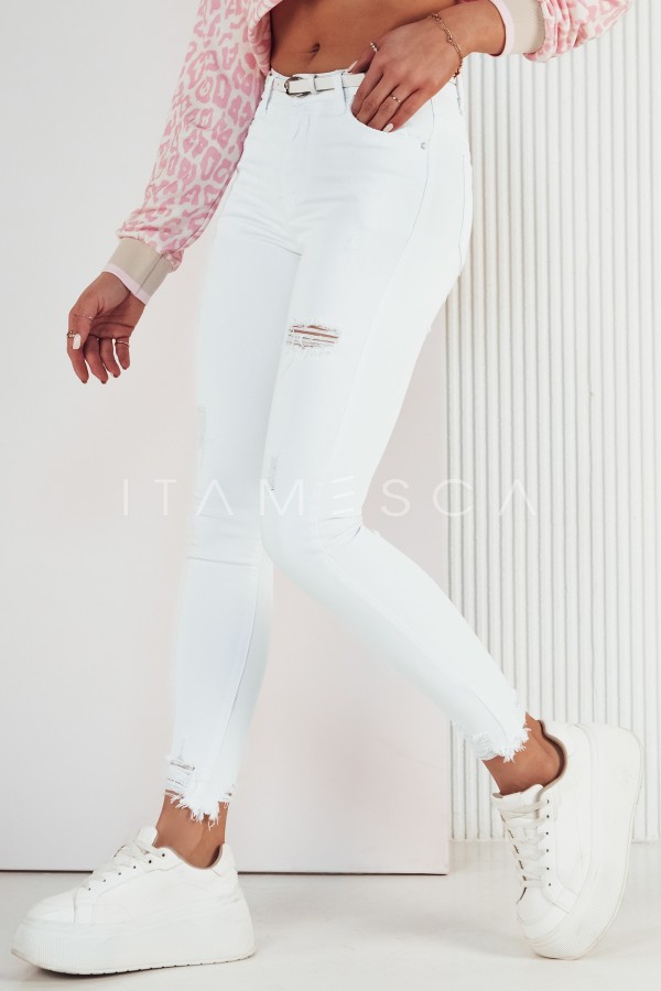 Spodnie damskie jeansowe SURIA białe