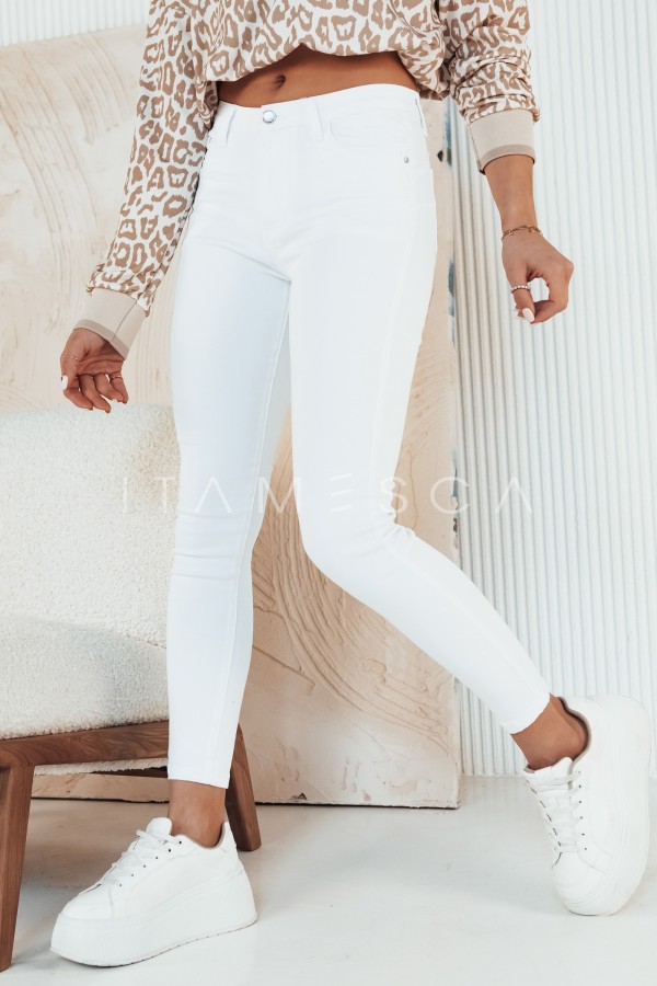 Spodnie damskie jeansowe ISONA białe