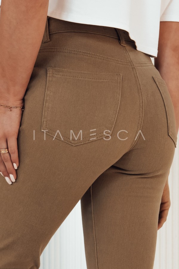 Spodnie damskie jeansowe PAREI kamelowe