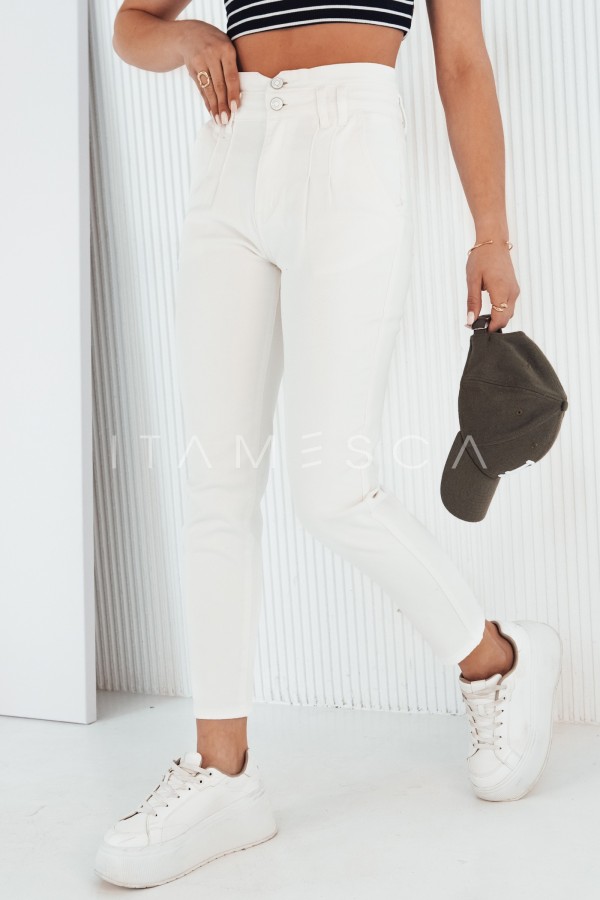 Spodnie damskie jeansowe PAREI białe