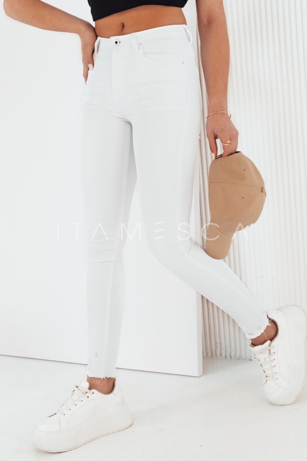 Spodnie damskie jeansowe MOLINO białe