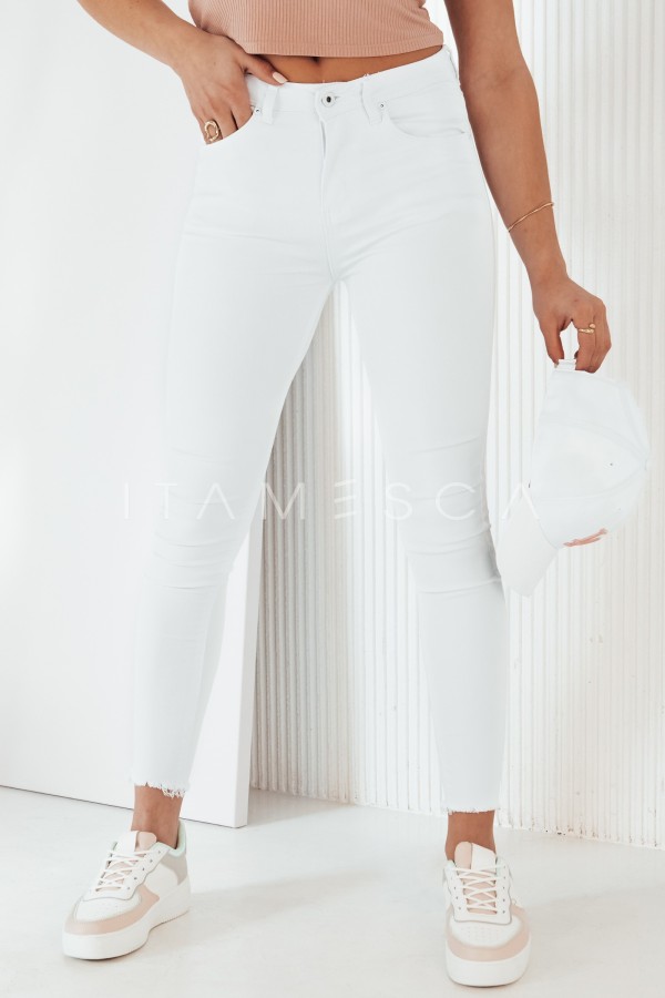 Spodnie damskie jeansowe NAVILES białe