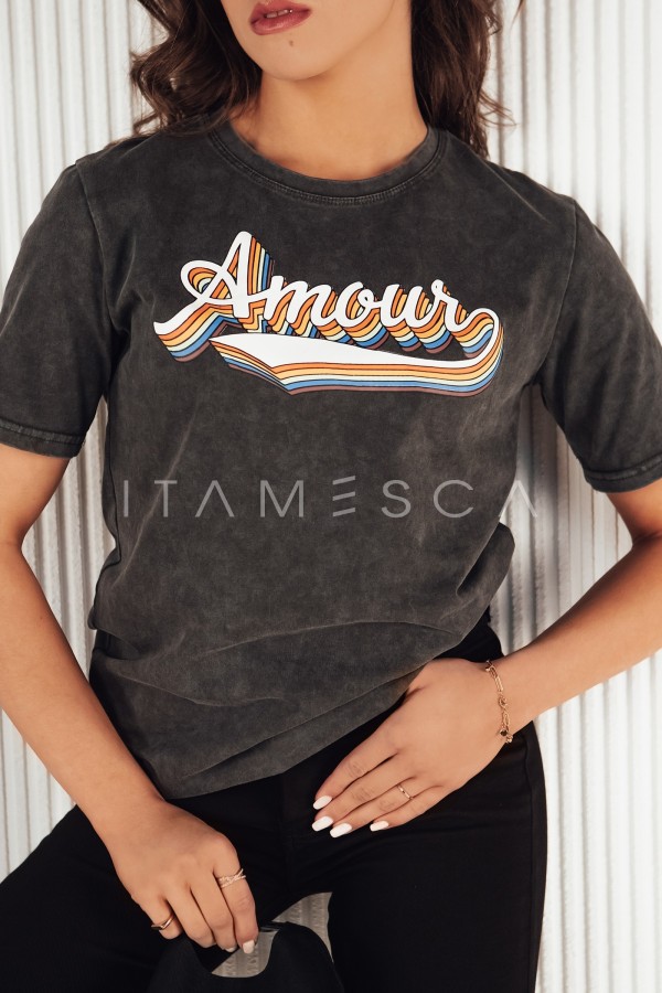 T-shirt damski AMOURETTE czarny