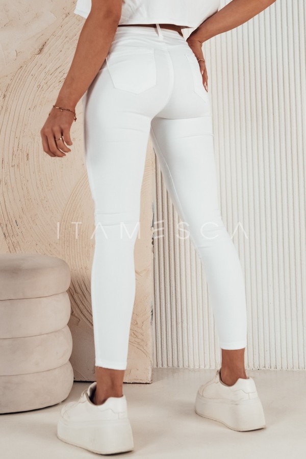 Spodnie damskie jeansowe CLARET białe